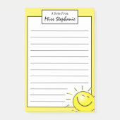 Cute Sunshine Smile Face van leraar Post-it® Notes (Voorkant)