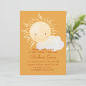 Cute Sunshine Thema Douche Kaart (Staand voorkant)