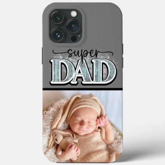 Cute Super Dad Vaderdag New Father Baby Foto Case-Mate iPhone Case (Achterkant)