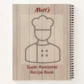 Cute Super Geweldige Chef Recipe Notitieboek (Achterkant)