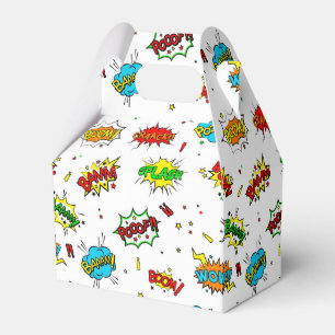 Cute super held betegelde patroonpartij bedankdoosjes