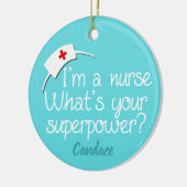 Cute Super Nurse Keramisch Ornament (Links)