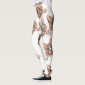 Cute Super Sweet Chat Face Dessin Leggings (Gauche)