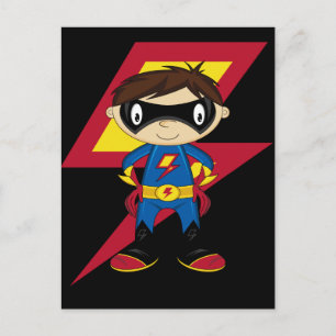 Cute Superheld Boy Briefkaart
