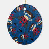 Cute Superheld Boy Pattern Keramisch Ornament (Links)