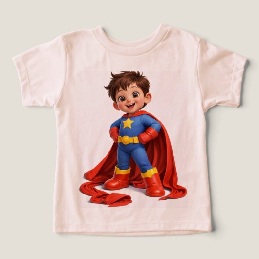Cute Superhero Toddler Birthday Shirt (Design Recto)