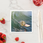 Cute Surfing Chipmunk Servetten (Insitu)