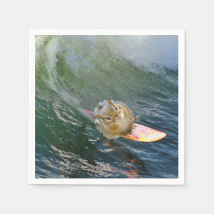 Cute Surfing Chipmunk Servetten