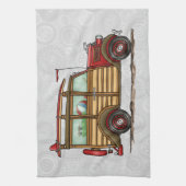 Cute Surfing Woody Theedoek (Verticaal)