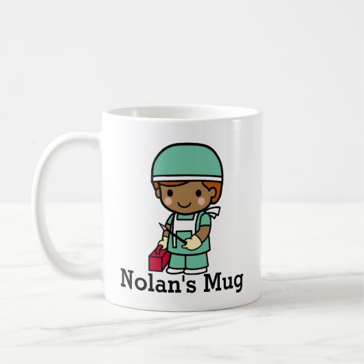 Cute Surgeon in Scrubs met Scalpel Koffiemok (Links)