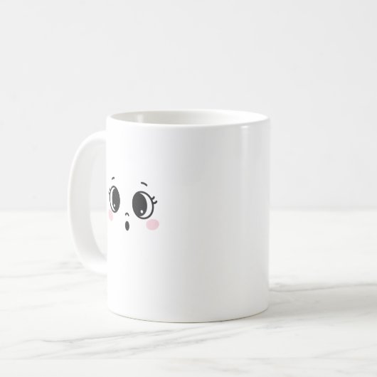 Cute Surprised Anime Face Coffee Mug  (Devant gauche)
