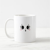 Cute Surprised Anime Face Coffee Mug  (Gauche)