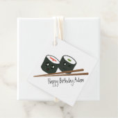 Cute Sushi Addict Kawaii Character Name Birthday Bedankjes Labels (In situ)