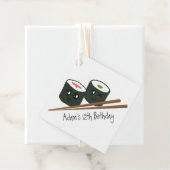 Cute Sushi Addict Kawaii Character Name Birthday Bedankjes Labels (In situ)