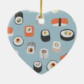 Cute Sushi Ceramic Ornament (Achterkant)
