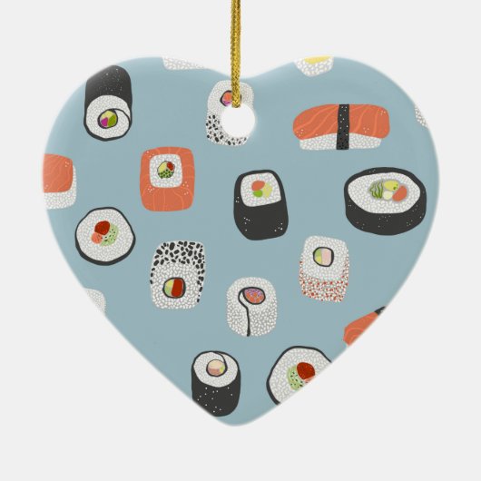 Cute Sushi Ceramic Ornament (Achterkant)