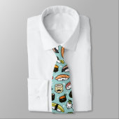 Cute Sushi Characters Fun Novelty Patterned Stropd Stropdas (Gebonden)