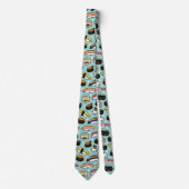 Cute Sushi Characters Fun Novelty Patterned Stropd Stropdas (Voorkant)