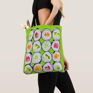 Cute sushi illustratie kunst draagtas