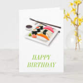 Cute sushi Japans eten Kaart (Gele Bloem)