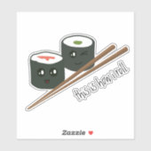 Cute Sushi Kawaii Character Laptop Sticker (Vel)