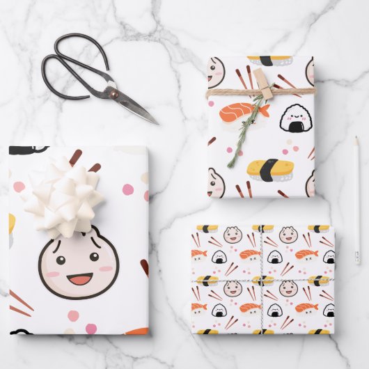 Cute Sushi & Papier d'enveloppement de dumping - B (Recto)