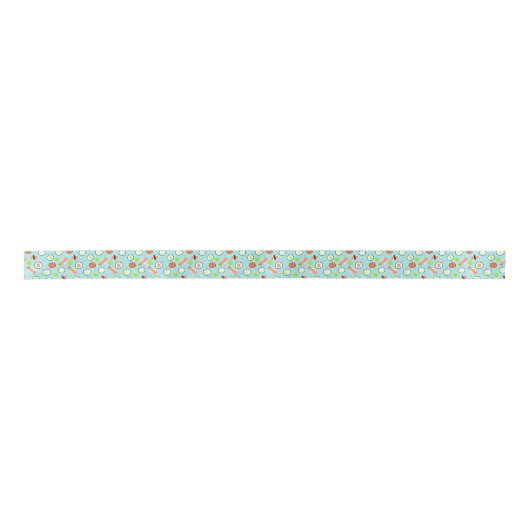 Cute Sushi Pattern Blue Lint (Voorkant)