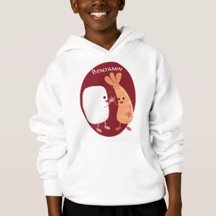 Cute sushi rice prawn Vrienden cartoon