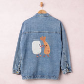 Cute sushi rice prawn Vrienden cartoon Denim Jacket (Hangar)