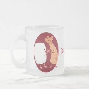Cute sushi rice prawn Vrienden cartoon Matglas Koffiemok