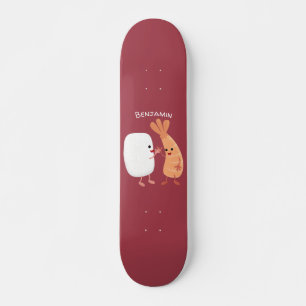 Cute sushi rice prawn Vrienden cartoon Skateboard