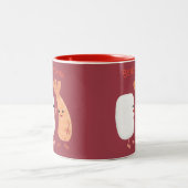 Cute sushi rice prawn Vrienden cartoon Tweekleurige Koffiemok (Center)