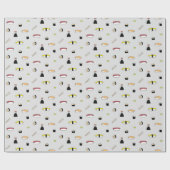 Cute Sushi Roll Set Pattern Nigiri Maki Light Grey Cadeaupapier (Vlak)