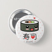 Cute Sushi Ronde Button 5,7 Cm (Voorkant /achterkant)