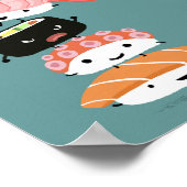 Cute Sushi Stack - Tower van Kawaii Sushi Friends Poster (Hoek)
