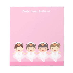Cute Swan Ballet Ballerina voor meisjes Notitieblok