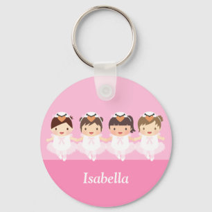 Cute Swan Ballet Ballerina voor meisjes Sleutelhanger