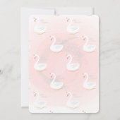 Cute Swan, Floral Baby shower Invitation (Dos)