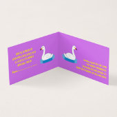 Cute Swan thème Baby shower fille (Inside)