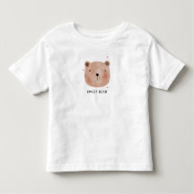 Cute Sweet Bear Peuter T-Shirt | Minimalistische H