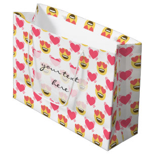 Cute Sweet in Love Emoji, hartspatroon Groot Cadeauzakje