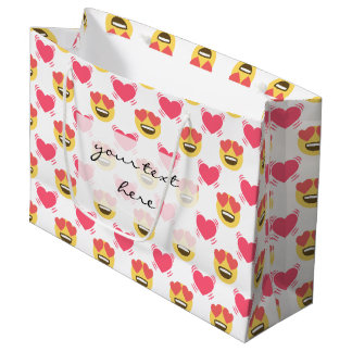 Cute Sweet in Love Emoji, hartspatroon Groot Cadeauzakje