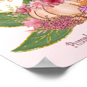 Cute Sweet Little Pumpkin Herfst Greenery Gift Sig Poster (Hoek)