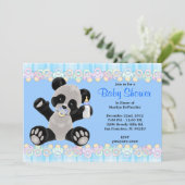 CUTE Sweet Plush Baby Panda Beer Baby shower Kaart (Staand voorkant)