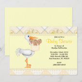 CUTE Sweet Yellow Baby shower Kaart (Voorkant / Achterkant)