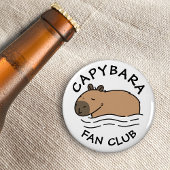 Cute Swimming Capybara Specialized Button Flesopener