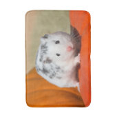 Cute Syrian Hamster White Black Spotted Funny Pet Badmat (Voorkant Verticaal)