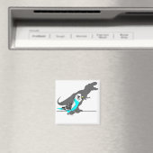 Cute T-rex Blue Budgie Funny Birb memes Screaming Magneet (Insitu (Vaatwasser))