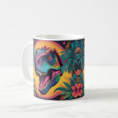 Cute T-Rex Dinosaur Café Mug (Devant gauche)