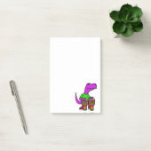 Cute T-rex Dinosaur die Bongo Drums speelt Post-it® Notes (Kantoor)